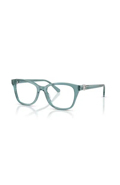 Swarovski 50mm Rectangle Optical Glasses In Blue