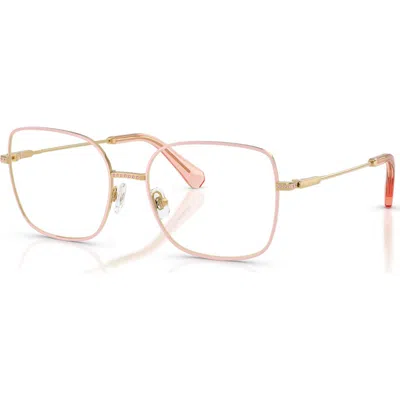 Swarovski 56mm Square Optical Glasses In Gold