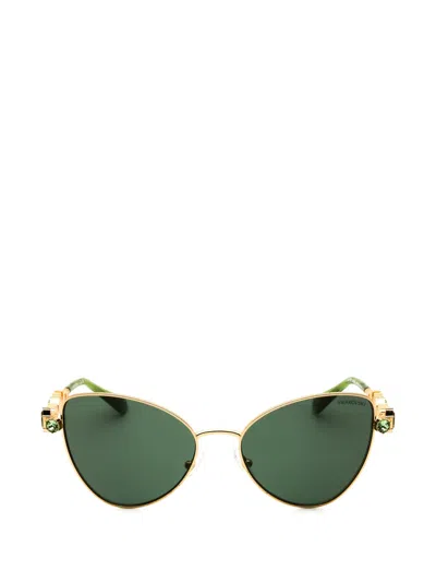Swarovski Crystal-embellished Cat-eye Sunglasses In Green