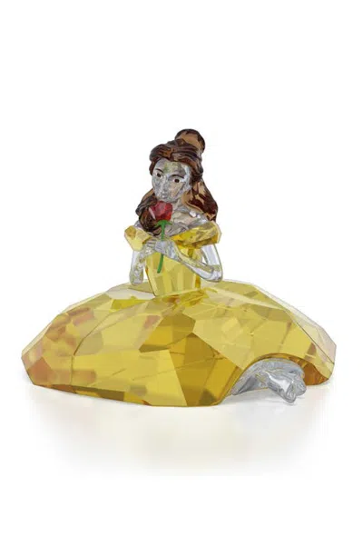 Swarovski Disney Beauty And The Beast Belle Crystal Figurine In Yellow