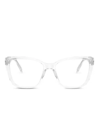 Swarovski Eyewear Crystal-embellished Square Glasses In White