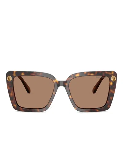 Swarovski Eyewear Crystal-embellished Square Sunglasses In Brown