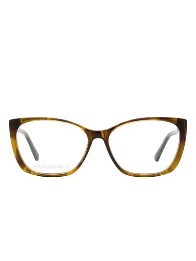 Swarovski Eyewear Sk5383 Glasses In Brown
