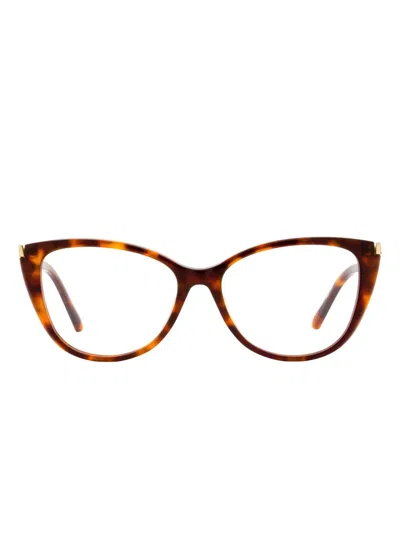 Swarovski Eyewear Sk5414 Glitter Glasses In Brown