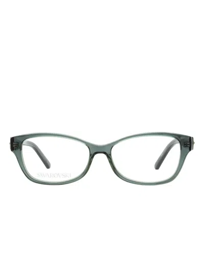 Swarovski Eyewear Sk5430 Glasses In Green