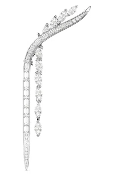Swarovski Mesmera Cubic Zirconia Brooch In Metallic