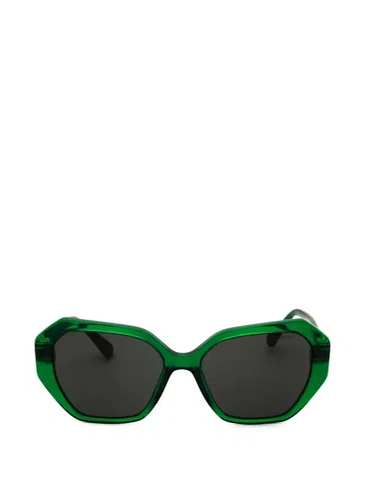 Swarovski Oversized Geometric-frame Sunglasses In Transparent
