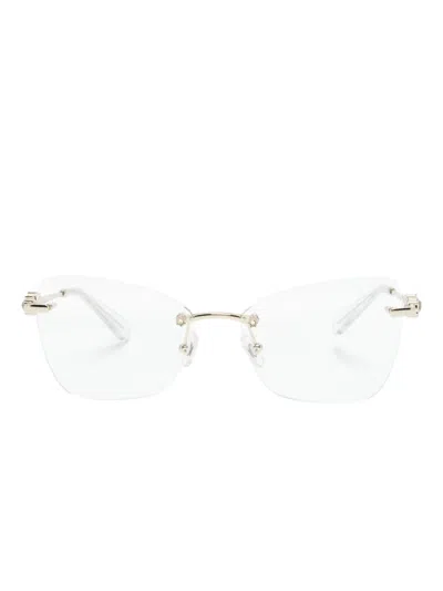 Swarovski Rimless Cat-eye Glasses In Gold