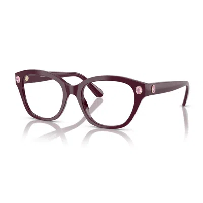 Swarovski Sk2038 1044 Burgundy 51mm In Black