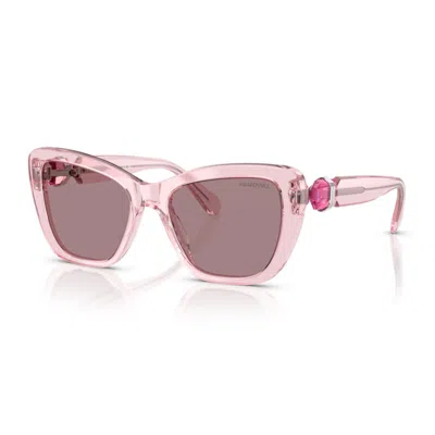 Swarovski Sk6018 30017n Transparent Pink/light Purple Brown In Multi
