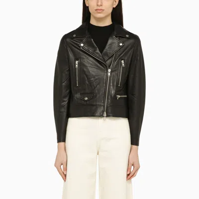 Swd By S.w.o.r.d. Black Leather Biker Jacket | ModeSens