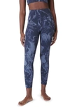 Sweaty Betty Supersoft High Waist 7/8 Leggings In Blue Marble Speckle Print