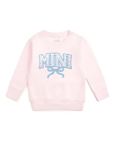 Sweet Wink Girls' Mini Bow Patch Sweatshirt - Baby, Little Kid In Ballet Pink