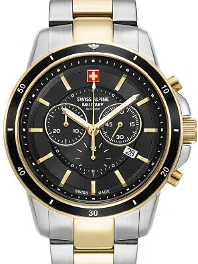 Pre-owned Swiss Military Swiss Alpine Military 7089.9147 Chronograph Mens Watch 44mm 10atm
