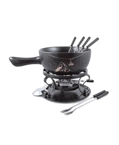 Swissmar Gruyere 9 Piece Cheese Fondue Set In Black
