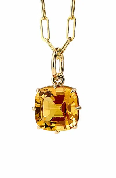 Syna Cushion Charm In Citrine