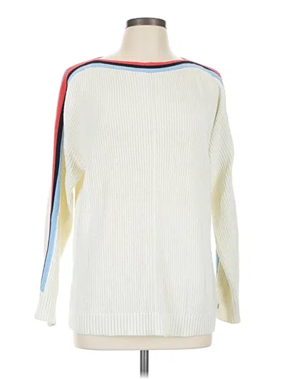 Pre-owned T By Talbots Pullover Sweater In White