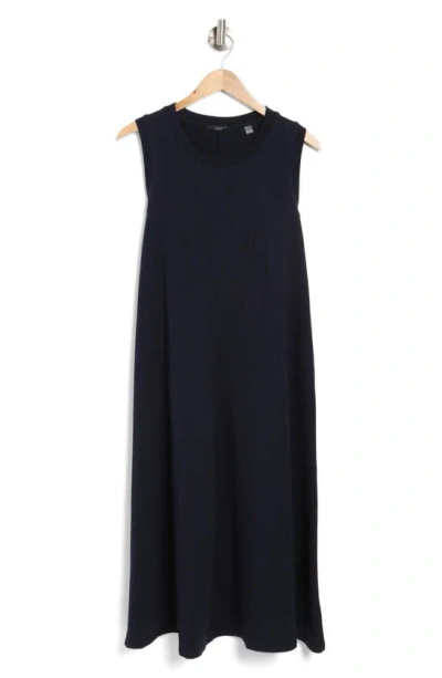 T Tahari Tank Midi Dress In Classic Navy