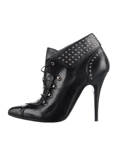 Pre-owned Tabitha Simmons Leather Studded Accents Pumps In Black