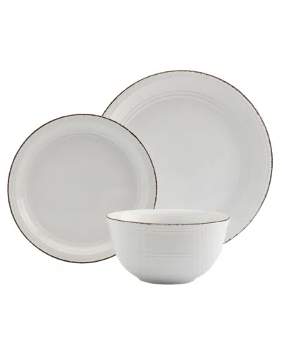 Tabletops Gallery Farmhouse Dinnerware, Set Of 12 In White