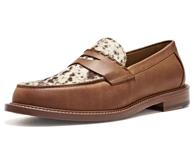 Taft Jack Penny Loafers Men's Dress Flat Shoes Longhorn: 10.5 M, Leather In Animal Print
