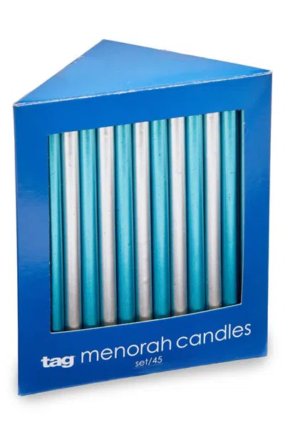 Tag Hanukkah Metallic Taper Candles In Blue Multi