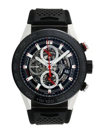 Tag Heuer Men's Carrera Calibre Heuer 01 Watch, Circa 2000s (authentic ) In Black