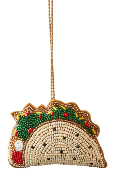 Tag Taco Beaded Ornament In Multi