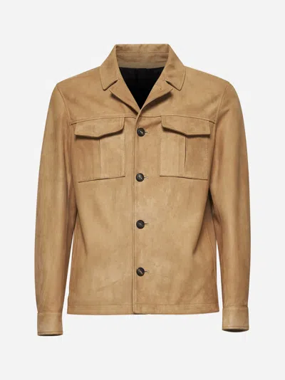 Tagliatore Beige Suede Darlene Jacket