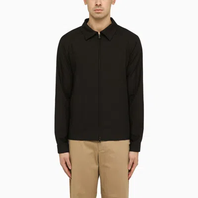 Tagliatore Black Zipped Jacket In Wool