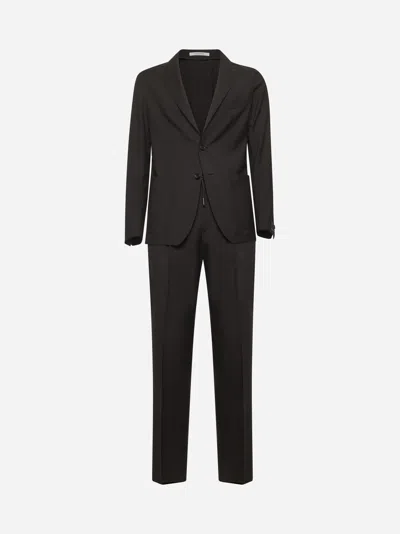 Tagliatore Brown Virgin Wool Montecarlo Single-breasted Suit