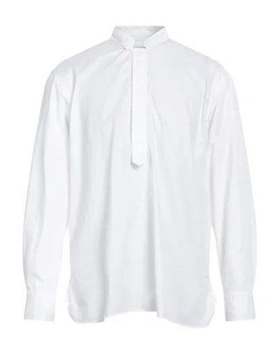 Tagliatore Man Shirt White Size 15 Cotton