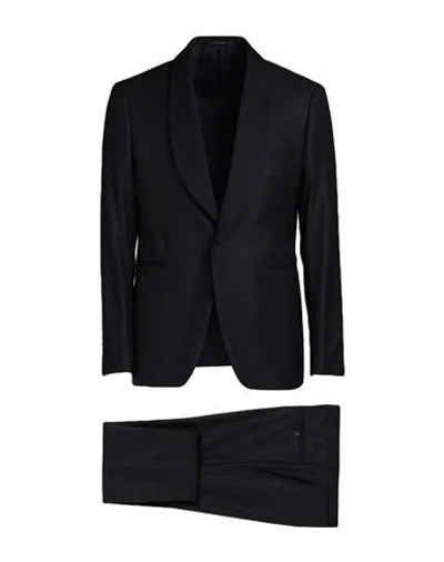 Tagliatore Man Suit Black Size 38 Virgin Wool, Silk, Elastane