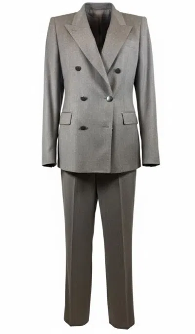 Tagliatore Tobacco Grey Double Breasted Dress