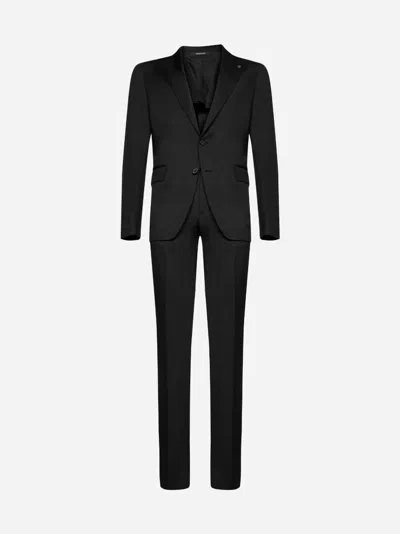 Tagliatore Cutter<br/>single-breasted Complete Suit In Black