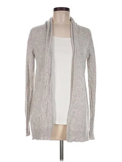 Pre-owned Tahari Cashmere Cardigan Sweater In Gray