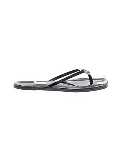 Pre-owned Tahari Flip Flops In Black
