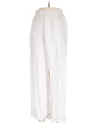 Pre-owned Tahari Linen Pants In White