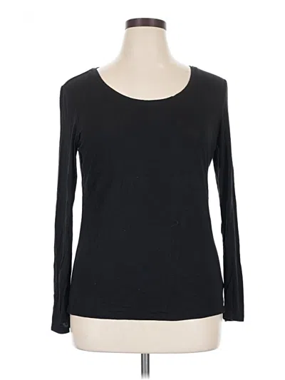 Pre-owned Tahari Long Sleeve T-shirt In Black