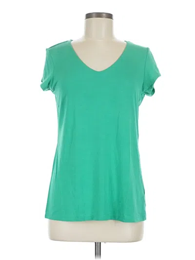 Pre-owned Tahari Short Sleeve T-shirt In Green