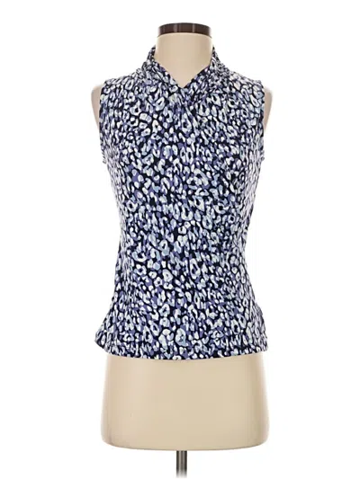 Pre-owned Tahari Sleeveless Blouse In Blue