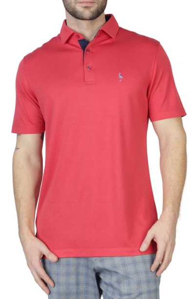 Tailorbyrd Classic Fit Polo In Apple Red