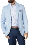 Tailorbyrd Modern Fit Mini Shadow Plaid Sport Coat In Light Blue