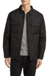 Taion Military Quilted Packable Water Resistant 800 Fill Power Down Shirt Jacket In Black