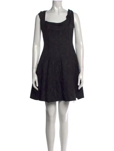 Pre-owned Talbot Runhof Patterned Mini Dress In Black