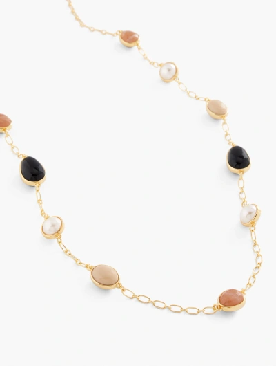 Talbots Fresh Air Long Necklace - Black/gold - 001  In Black,gold