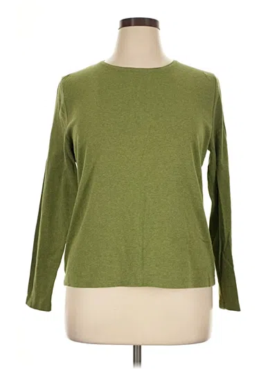 Pre-owned Talbots Outlet Long Sleeve T-shirt In Green