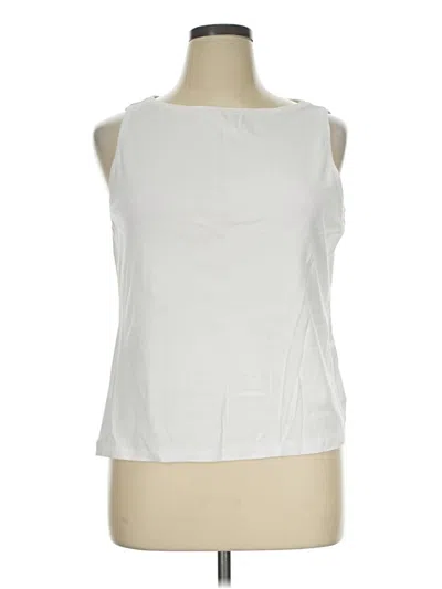 Pre-owned Talbots Outlet Sleeveless T-shirt In White