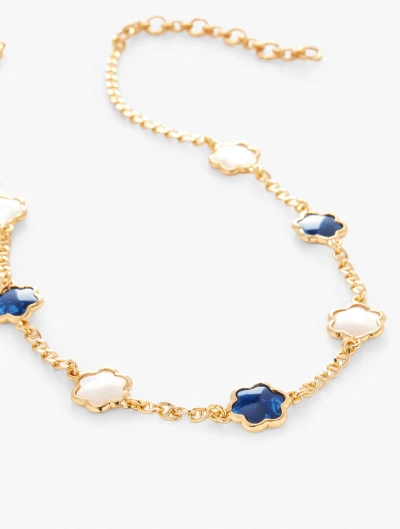 Talbots Spring Fling Necklace - Sapphire Blue/gold - 001