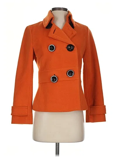 Pre-owned Talbots Wool Coat In Orange
